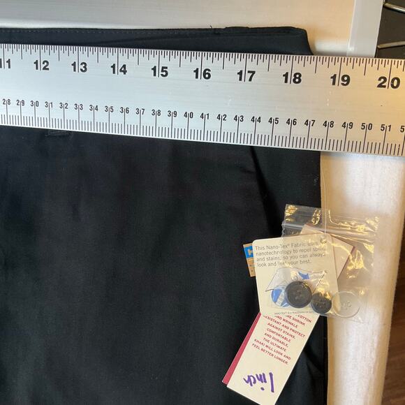 Merona Women Pants size 14 Black Mid Rise Stretch Wide Leg Nano-Tex Technology - Picture 2 of 9